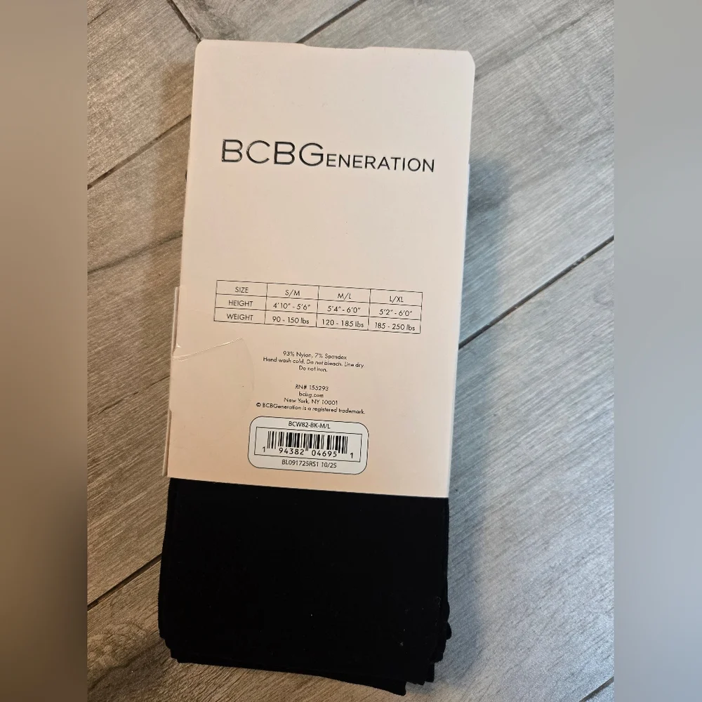 BCBGeneration Black Opaque Tights